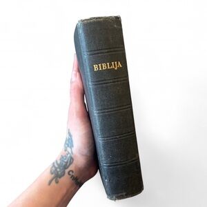 Vintage 1949 Lithuanian Holy Bible